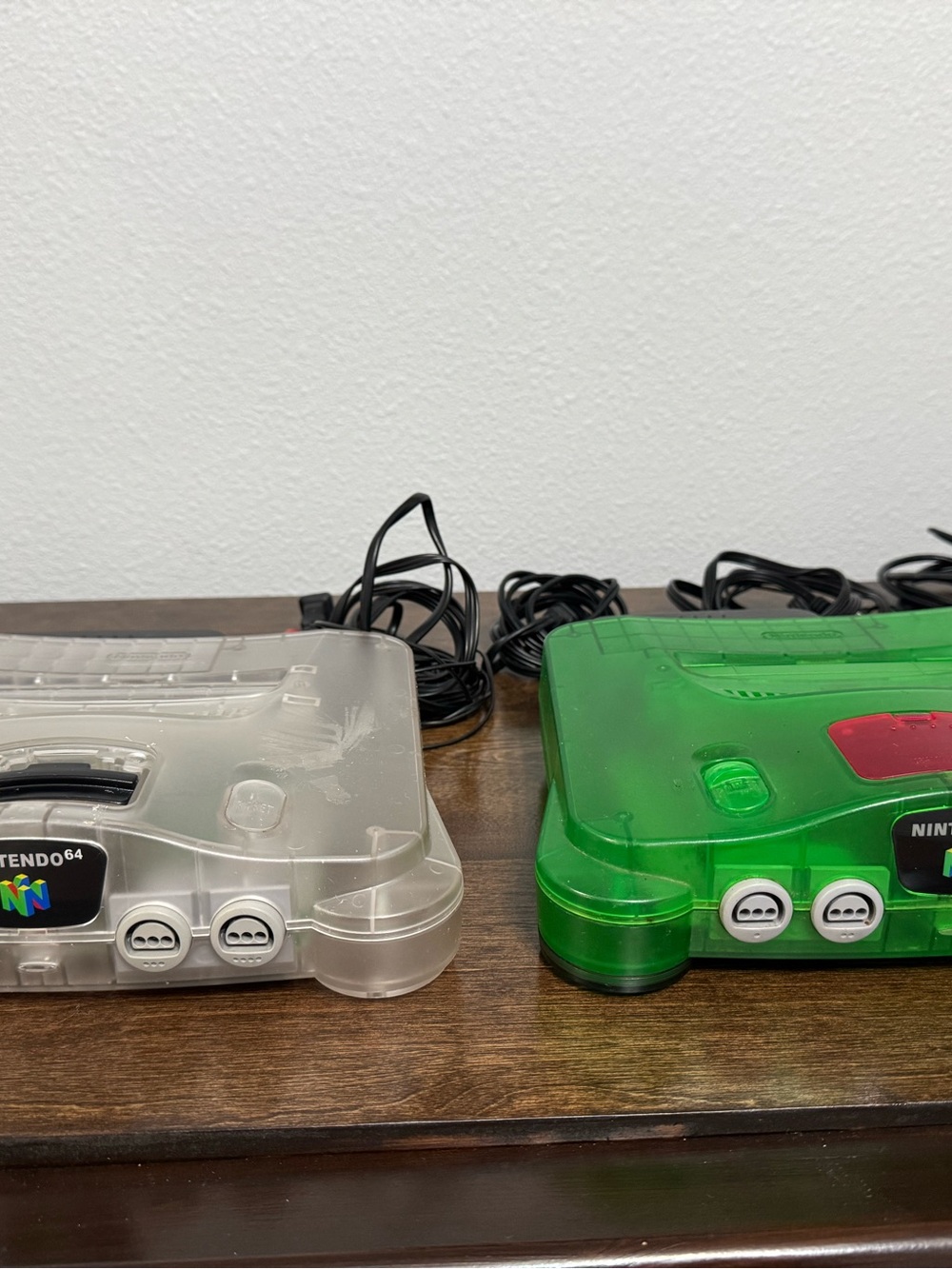 Nintendo 64 Console Lot – 2 Transparent N64 Systems, 3 Controllers, Games & Cabl